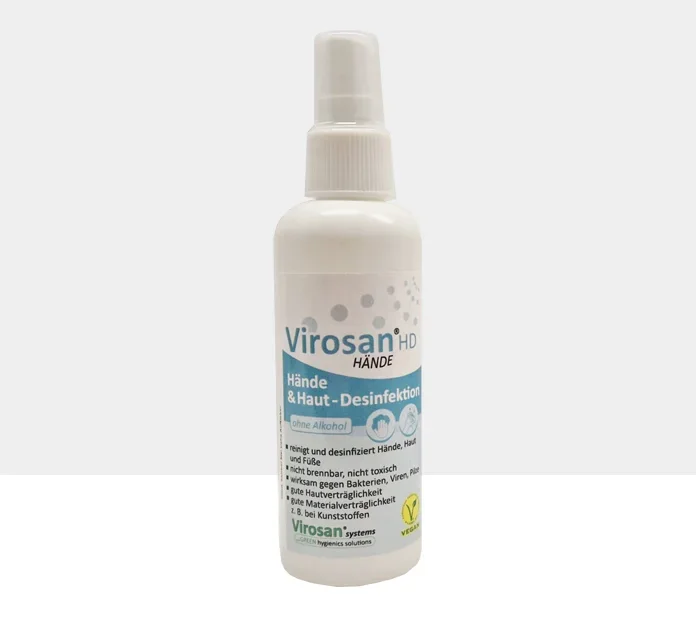 virosan händedesinfektion, händedesinfektionsmittel ohne alkohol, 100 ml Sprühflasche
