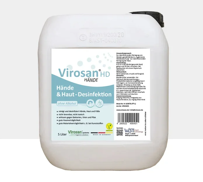 virosan händedesinfektionsmittel ohne alkohol im 5 liter kanister