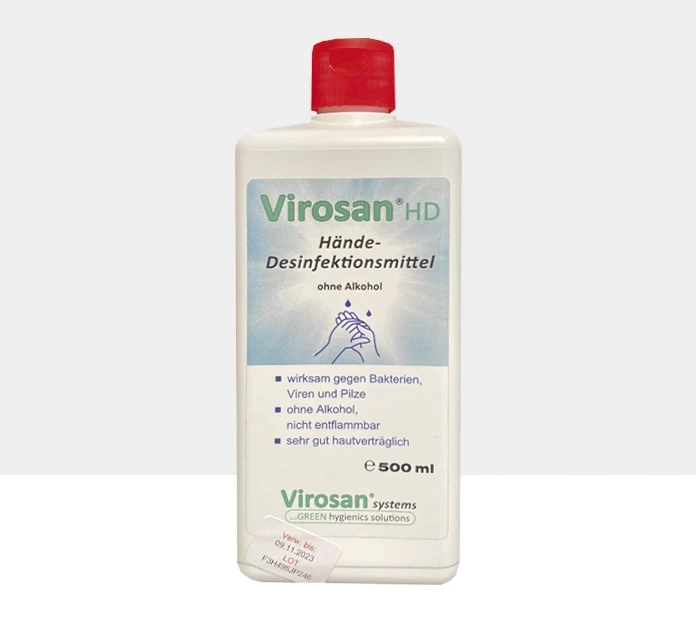 virosan, anosan, virosan hände, händedesinfektion, hautdesinfektion, 500 ml euroflasche