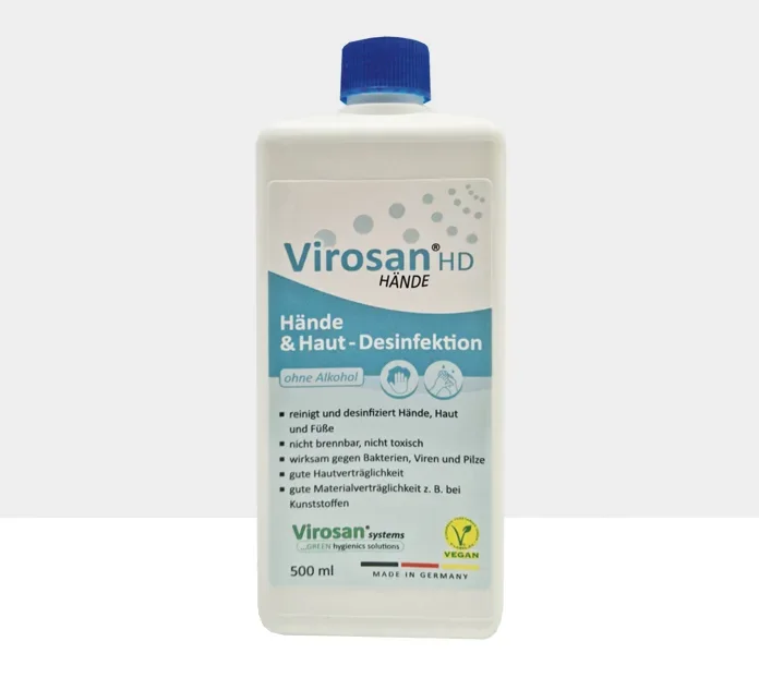 virosan händedesinfektion, händedesinfektionsmittel in der 500 ml euroflasche
