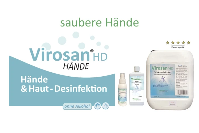Virosan HD Hände -  Desinfektion für Hände, Haut und Füße - ohne Alkohol